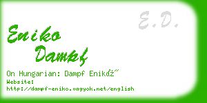 eniko dampf business card